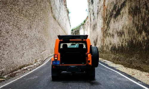 Jeep Wrangler Sahara Orange