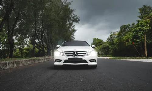 Mercedes Benz E250 Coupe white